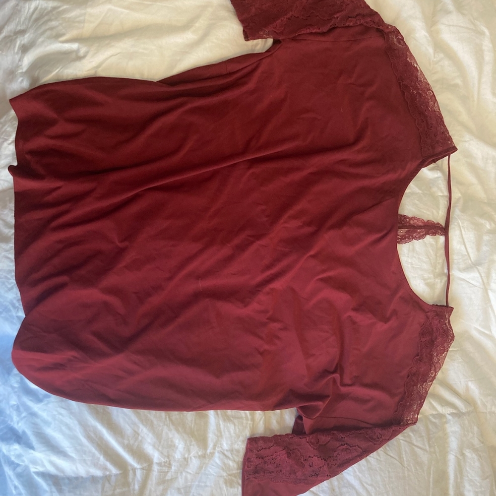 Burgundy Buckle brand new XXL blouse